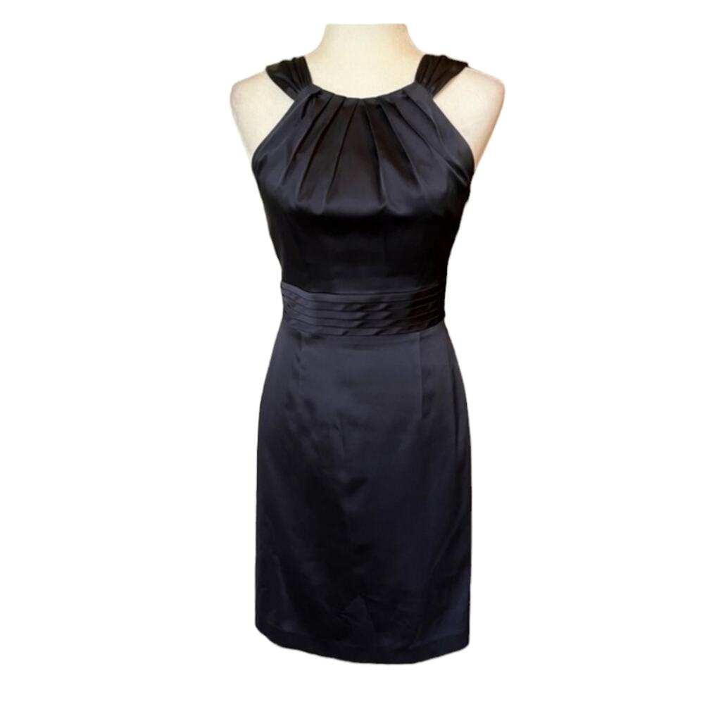 Antonio Melani Navy Blue‎ Fitted Formal Party Cocktail Dress Size 4 Small New